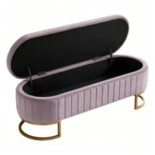 Storage Bench - Pink - Metal & Wood - 粉色 - 查看 3