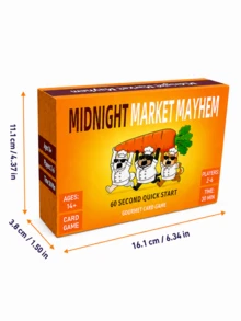 Midnight Market Melee Market Strategy Card Game, 2-6 Players, Secret Buying, Price Fluctuations And Team Sets, 14+, 20-30 Minutes, Christmas Gift And Game Night Stocking Stuffer - Orange - View 6