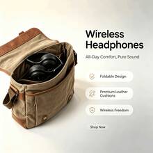 Wireless Bluetooth Over-Ear Headphones, Stylish Design, Bluetooth 5.4 Smart Connection, High-Definition Stereo Sound, 40mm Large Dynamic Driver, Powerful Bass Experience, Built-In Microphone For HD Calls, Comfortable Protein Leather Ear Pads, Long-Wear Without Pressure, Adjustable Headband Design, Foldable And Portable, Type-C Fast Charging, Long Battery Life Music Playback, Compatible With Phones, Tablets And Multiple Devices - View 8