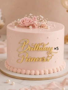 1pc/3pcs/5pcs "Princess Birthday" PMMA Cake Topper Picks, Modern Letter Cake Decoration For Birthday Party, Birthday Cake Decor Gift, DIY Cake Decorating Supplies, Baking Decoration, Baking Supplies, Cake Accessories, Kitchen Essentials, Holiday Gift - Gold - View 11