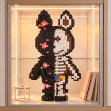 This 1597-Piece Building Block Assembly Of A Skull Starry Sky Rabbit Bear Is Adorable And Cute, Making It A Perfect Gift And An Excellent Choice For Couples And Parents. The Assembly Difficulty Is Relatively High. It Is A Perfect Gift For Christmas, Halloween, And The Back-To-School Season. - Multicolor - View 2