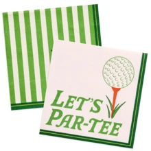 Golf Ball Pattern Disposable Paper Towels, Double-Layered And Thickened, Suitable For Outdoor Picnics And Themed Parties. - Style 1 - View 2