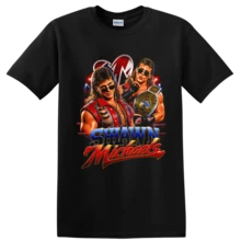 Shawn Michaels Wrestling T Shirt Retro Champion Belt Graphic Fan Tee Gift Art - Black - View 1