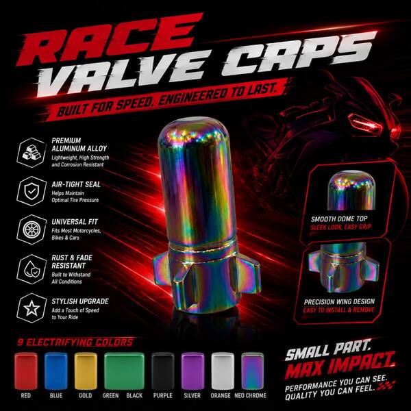 4pcs "Rocket Style" CNC Aluminum Alloy Valve Caps - Tactical Missile Design With Fins - Hardcore Racing Tire Valve Caps For NMAX PCX ADV