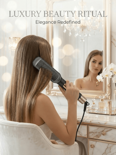 SOKANY Preheating Straightening Comb - Gently Care For Your Hair Quality, Easily Create Smooth Straight Hair. Designed Specifically For Women, Can Create Wavy Hairstyles, Essential Valentine's Day Gift For Girlfriend.