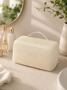1pc Nylon Mesh Makeup Bag, Large Capacity Multi-Layer Cosmetic Organizer, Lightweight Travel Toiletry Bag With Compartments - Multicolor - View 2