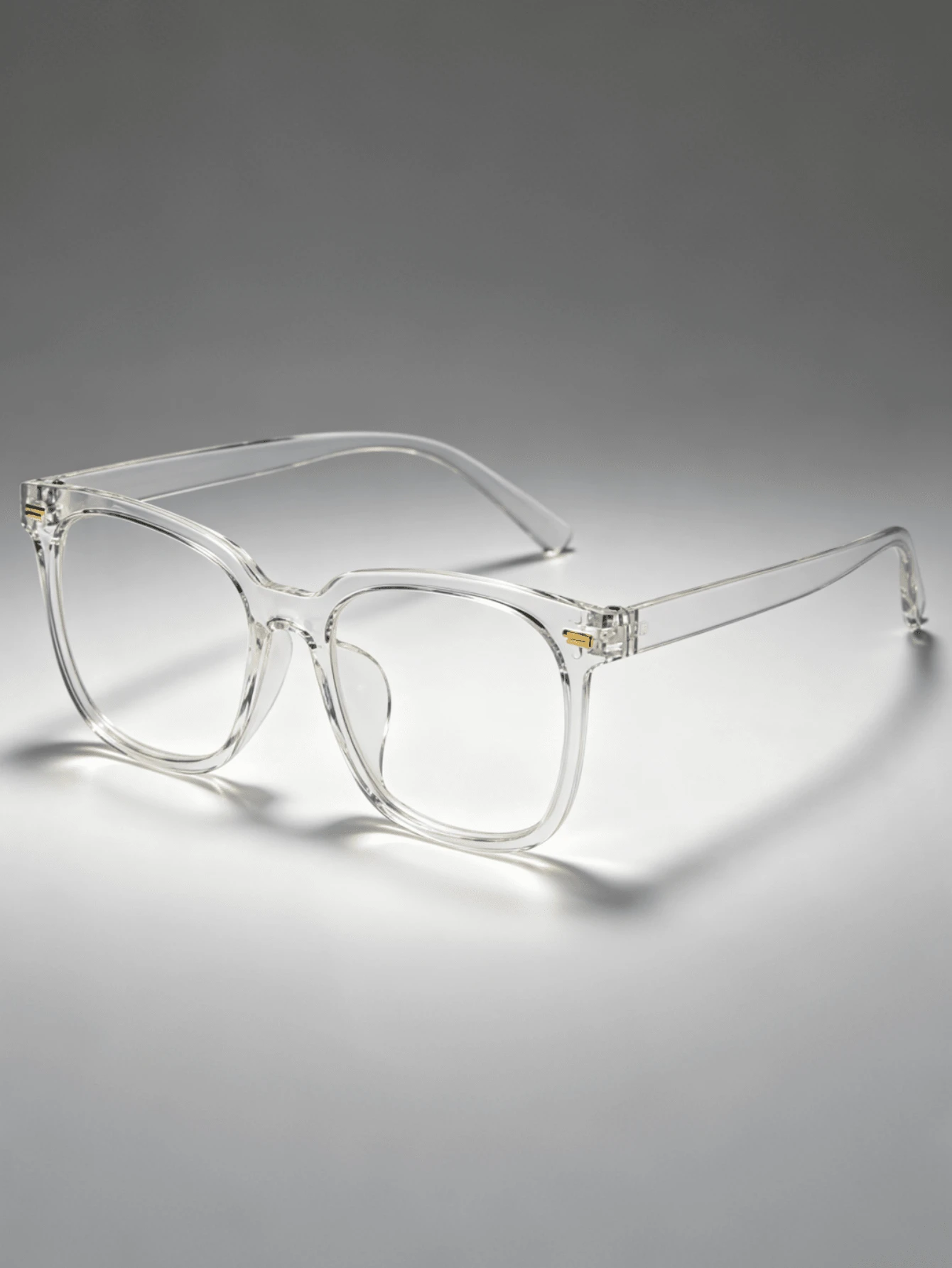 Oversized Square Neutral Retro Y2K Style Fashion Glasses, Multifunctional, Suitable For Daily Wear, Students, Travel - Black - View 1