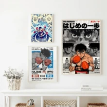 1pc Frameless Movie Poster - "First Strike" Manga Anime Boxer Japanese Art Retro Style Canvas Print Living Room Decor Wall Art, Fan Collection - Multicolor - View 6