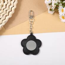 1pc Cute Multicolor Flower PU Pet Memorial Hair Storage Metal Keyring Bag Pendant Halloween Party Travel Gift For Students Ladies Xmas - Multicolor - View 5