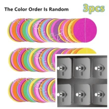 3pcs 7-Color Paper Round Dot Garland (Includes 6 Self-Adhesive Hooks), Colorful Banner Hanging Rainbow Theme Decoration, Suitable For Birthday Party, Wedding, Camping, Christmas, Various Celebrations, Party Garland (Random Color) - View 8