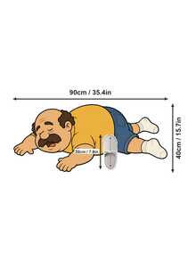 1pc Funny Cartoon Sleeping Man Shaped Rug, Humorous Nap Uncle Creative Floor Mat, Soft Plush Decorative Carpet, Suitable For Bedroom Living Room Dormitory Indoor Use, Fun Housewarming Birthday Gift Room Decor Home Decoration - Multicolor - View 13
