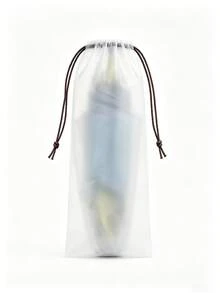 10/1件磨砂半透明塑膠雨傘收納袋 可重複使用便攜抽繩袋，適用居家與戶外，亦可用於車內線材收納 - 均碼 - 查看 3