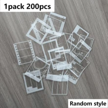 1 Pack 20/40/100/200pcs Self-Adhesive Handmade Stickers - Featuring Glossy Geometric Leaf And Flower Designs, These Reusable PET Plastic Stickers Are Perfect For Scrapbooking, Journaling, Home Decor (White), Ideal For Bookmark Decoration - Multicolor - View 15