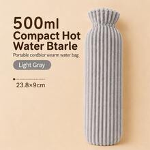 1pc Extra Large Capacity Rechargeable Hot Water Bag, Thickened Durable Warm Water Bag, Portable Bed Foot Warmer, Suitable For Sleep Warmth And Foot Warming, Practical Winter Home Warming Accessory, Daily Use On Cold Nights, Holiday Gift - Multicolor - View 12