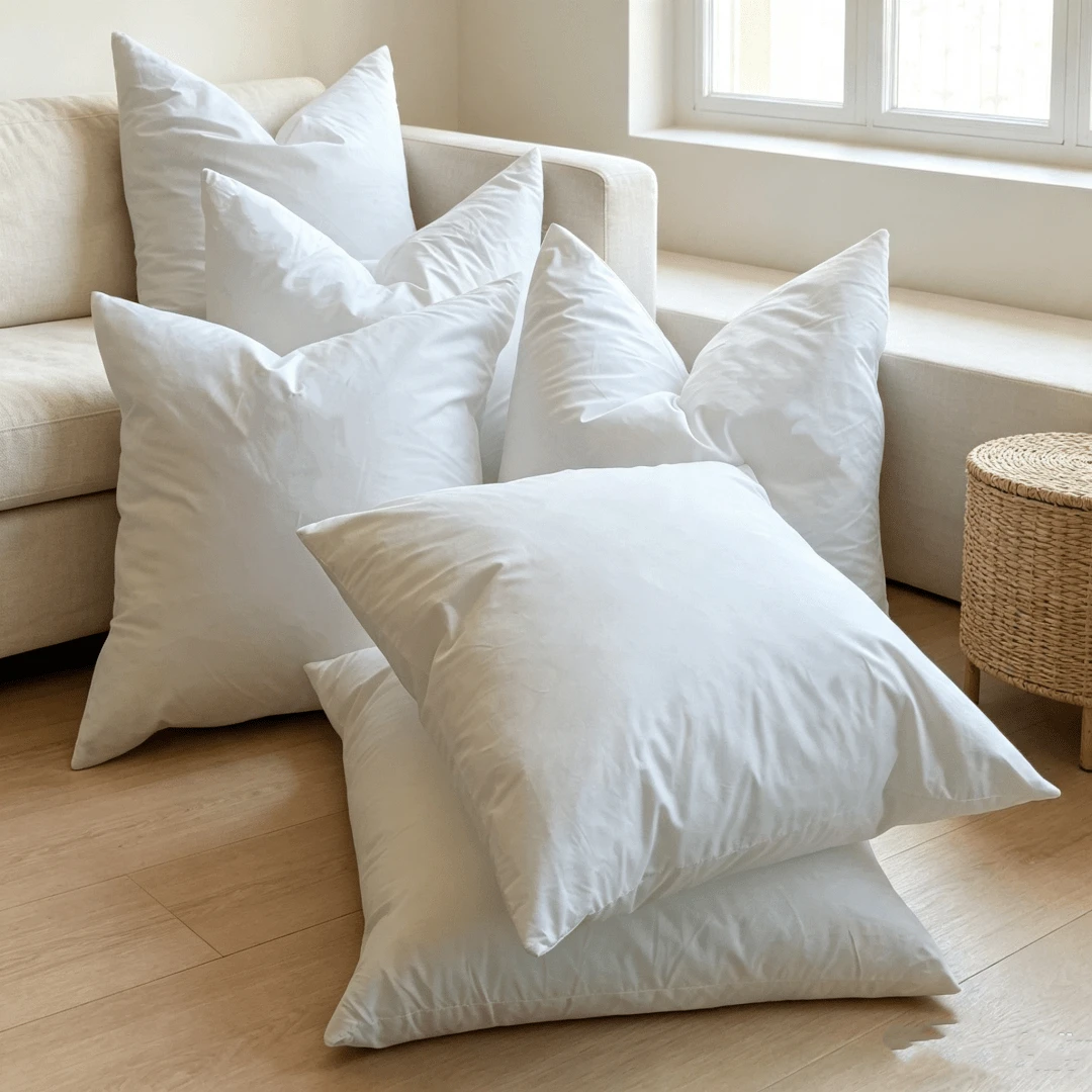 CLSUPER 18/20/21/14x21 Inch White Goose Down/Down Soft Fluffy Throw Pillow Insert, Square Cotton Cover, Plump Washable Quick Rebound Non-Shedding Breathable Cushion Inner, Suitable For Home Decor