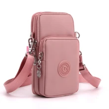 Minimalist Polyester Rectangular Multi-Pocket Zipper Crossbody Phone Bag With Adjustable Strap, For Travel, Commuting, Shopping, Daily Use - Multicolor - View 19