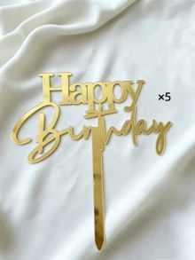 1/3/5/10件組壓克力生日蛋糕裝飾，金色鏡面蛋糕插牌，甜點桌裝飾，烘焙蛋糕裝飾配件，生日派對蛋糕插牌，節日廚房必需品，聖誕派對用品 - F - 查看 13