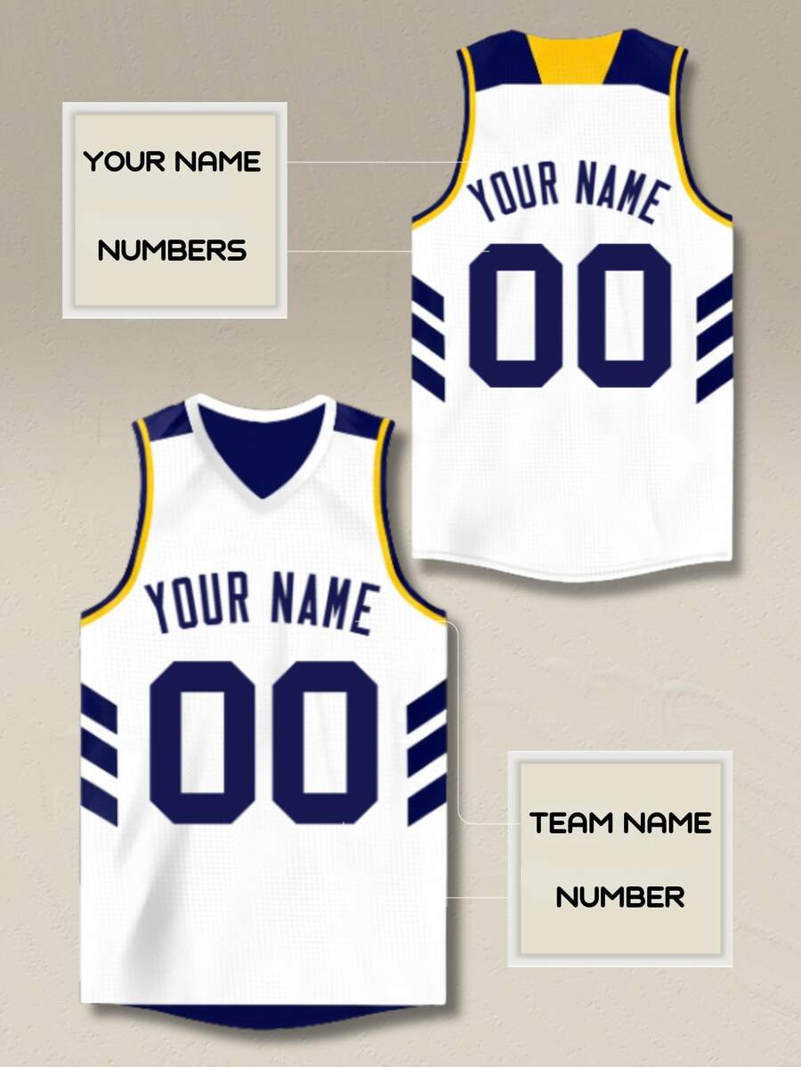Custom Men's Exclusive Team Basketball Jersey, Customizable Name And Number