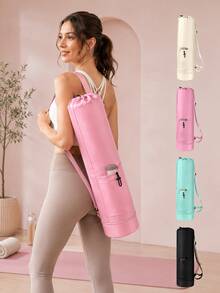 1 buah Tas Penyimpanan Matras Yoga, Ransel Penyimpanan Olahraga Multifungsi, Portabel & Dapat Dilipat, Desain Tali Serut, Dengan Kompartemen Basah, Ringan & Tahan Debu, Cocok Untuk Pilates, Yoga Dan Berbagai Latihan Kebugaran - MultiWarna - View 4