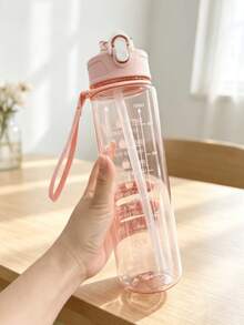 1pc 750/2000ml Large Capacity Black PC Water Bottle, Portable Sports Fitness Straw Cup, Suitable For Home And Outdoor Travel - Multicolor - View 8