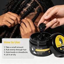 MELAO Dreadlock Styling Wax 100g/3.53oz, Strong Hold Nourishing Hair Gel, Suitable For Dreadlocks, Braids And Twisted Hairstyles - Full Size - View 6