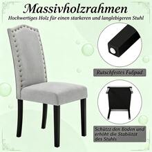Modern Dining Chair, High Back Chiar, Living Room Chair, Dressing Table Chair, Office Chair, Kitchen Chair(Only 2PCS Chairs), 48.5 X 43 X 102 Cm - 淺灰色 - 查看 4