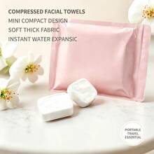 Disposable Compressed Bath Towels, Travel Essentials, Back To School Student Face Towels, Bathroom Dry And Wet Dual-Use Soft Towels, Birthday Party Favors, Can Be Stored In Makeup Bag, Thickened And Enlarged 25*30cm, Camping And Vacation Face Cleansing And Makeup Removal Wipes, 20 Pieces Per Pack, National Day Travel Must-Haves. Suitable For Daily Skincare, Face Wiping, Face Cleansing, And Makeup Removal - A - View 5