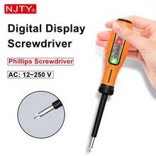 NJTY LY86D 2-In-1 Digital Voltage Tester Screwdriver, 12-250V AC Electrical Test Pen With LCD Display, Red/Green Dual-Color Indicator, LED Light, Circuit Breakpoint Detection, Ergonomic Rubber Grip - Multicolor - View 10