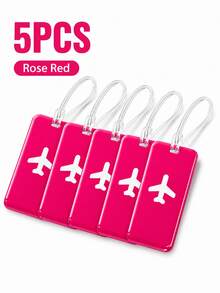 This Luggage Tag Features A Stylish Design With A Prominent Airplane Icon, Vibrant Colors, And High Visibility. It's An Essential For Cruise Travel And Also Perfect For Airport Check-In Or Carry-On Luggage. The Product Comes With A Durable And Flexible PVC Strap, Suitable For Both Men And Women, With Reliable Quality. - Multicolor - View 28