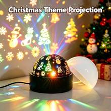 Christmas & Halloween Themed Projector Light | Dual‑Use Night Light | Christmas Smart Light | RGB Light,USB Powered - Multicolor - View 1