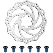 1pc 140mm/160mm Bicycle Disc Brake Rotor With 6 Bolts, Suitable For Road Bike, Mountain Bike, BMX, MTB, Bicycle Accessories - Multicolor - View 6