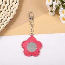 1pc Cute Multicolor Flower PU Pet Memorial Hair Storage Metal Keyring Bag Pendant Halloween Party Travel Gift For Students Ladies Xmas - Multicolor - View 10
