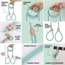 Dog P Rope P Chain All-In-One Lead Rope Anti-Explosion Shock Walk Dog Training Dog Chain Small Medium Large Dog Cat Rope Universal - Multicolor - View 2