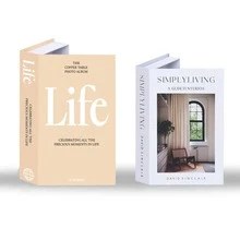 2pcs Remote Control Storage Box, Fashionable Luxury Open-Close Book Decor Magnetic Flip Cover, Room Decoration, Christmas Decoration Gift, Living Room Accessory, Paper Storage Box, Suitable For Coffee Table, Can Store Remote Controls, Sundries, Jewelry And Various Holiday Gifts - 2pcs - View 14