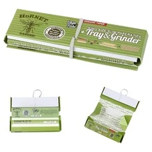 新款 3 合 1 功能捲菸紙，捲菸盤 + 捲菸紙 + 研磨器 3 合 1 捲菸紙，抽菸配件手工捲菸工具，綠色/棕色 2 色可選，節日禮物！萬聖節禮物！聖誕禮物！ - 查看 5