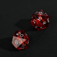 (D&D) Dadu Beholder, Dadu Resin Tepi Tajam, Dadu Polihedral, Dadu Mata Naga D&D - MultiWarna - View 3