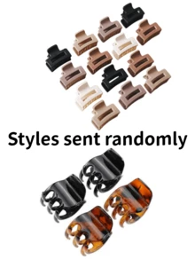 2pcs Women's Small 2.5cm Hair Claw, Perfect For Hairstyles, Bun Decoration, Bangs, Strong Grip, Multi-Functional Clip - Multicolor - View 7