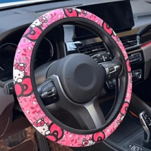 SANRIO 1Pc Hello Kitty Steering Wheel Cover Thickened Neoprene Universal, Car Additions For Cars SUV Etc, Hello Kitty Design Car Interior Additions, Add Brightness To Car Interior, Great Gift For Family And Friends - A - View 6