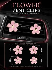 10Pcs Car Interior Accessories Set, Sport Quilted Steering Wheel Cover, Seat Belt Pads, Daisy Air Vent Clips, Cup Coasters, Bling Start Stop Button Cover, Universal Auto Interior Decor Kit For Most Cars - Multicolor - View 8