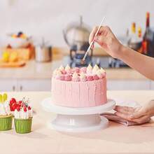 130pcs Cake Decorating Tools, Includes 11-Inch Cake Turntable, 110pcs 9.8-Inch Thickened Piping Bags, 12pcs Piping Tips, Cake Spatula And Other Piping Tools, Suitable For Home Baking, Buttercream DIY - View 4