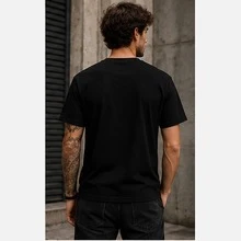 Almacén local, camiseta unisex de 100 % algodón, manga corta, diseño Samhain Scarecrow, cuello redondo, corte relajado - Negro - Ver 5