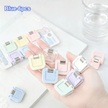 Set de 6 piezas - Clips mini multifuncionales - Clips de papel lindos, clips para notas, organizadores de exámenes/archivos, suministros de oficina, papelería de moda, clips de fijación confiables, esenciales para trabajadores de oficina - cuadrado - Ver 19