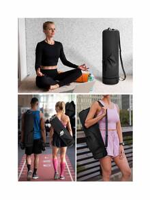1 buah Tas Penyimpanan Matras Yoga, Ransel Penyimpanan Olahraga Multifungsi, Portabel & Dapat Dilipat, Desain Tali Serut, Dengan Kompartemen Basah, Ringan & Tahan Debu, Cocok Untuk Pilates, Yoga Dan Berbagai Latihan Kebugaran - MultiWarna - View 11