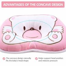 1 buah Bantal Berbentuk Beruang Bayi, Bantal Kartun untuk Tidur Miring, Bantal untuk Bayi Berguling, Koreksi Bentuk Kepala, Dapat Digunakan Sepanjang Musim - MultiWarna - View 3