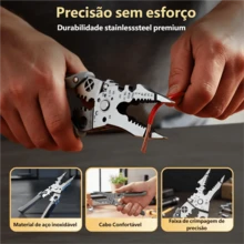 Alicate Multifuncional 28 em 1, Descascador Crimpador e Cortador, Universal Profissional para Eletricistas - Falar - Visão 4