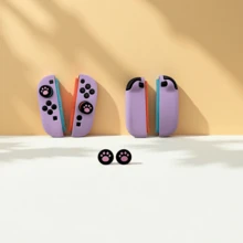 ihkdw For Switch2 Left And Right Joy-Con Controllers, A Complete Set Including TPU Matte Controller Protective Case + Cartoon Cat Paw Shaped Joystick Anti-Slip Cap, 2 Pieces Combination, Does Not Affect Controller Detachment From Console Or Normal Button Operation After Installation, Long-Term Grip Without Slipping - View 1