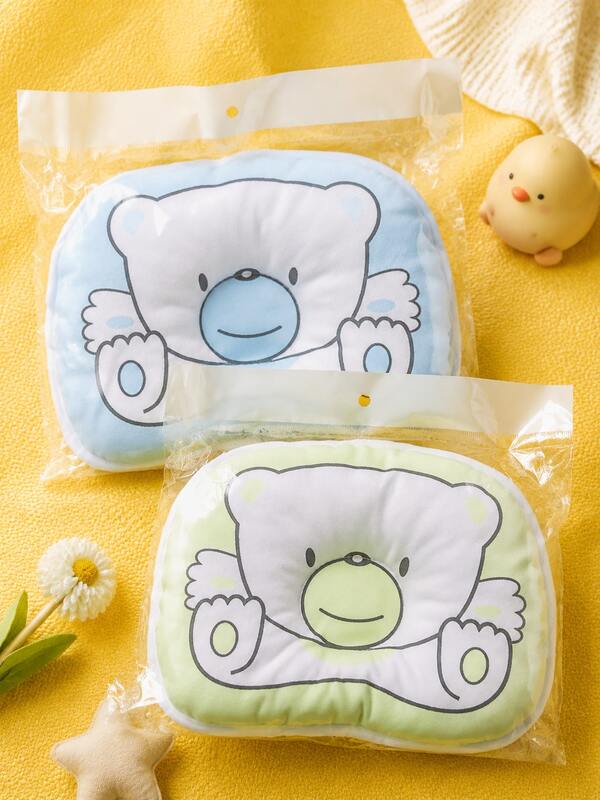 1pc Baby Bear Shaped Pillow, Cartoon Side-Sleeping Pillow, Infant Rollover Pillow, Head Shape Correction, All-Season Use