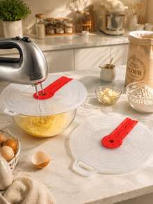 2pcs/1pc Egg Beater Splash Guard, Cream Whipping Waterproof Splash Cover, Egg And Dough Mixing Splash Guard, Baking Tools, Kitchen And Restaurant Utensils, Outdoor Cookware - Multicolor - View 12