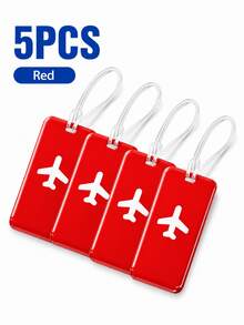 This Luggage Tag Features A Stylish Design With A Prominent Airplane Icon, Vibrant Colors, And High Visibility. It's An Essential For Cruise Travel And Also Perfect For Airport Check-In Or Carry-On Luggage. The Product Comes With A Durable And Flexible PVC Strap, Suitable For Both Men And Women, With Reliable Quality. - Multicolor - View 24
