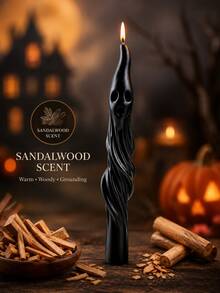 Ghost Long Fragrance Candle Set, Soy Wax, Halloween Home Decor, Suitable For Mantel, Shelf, Tabletop Centerpiece, Entryway, Windowsill, Porch, Stairs, Fireplace, Living Room, Dining Room, Bedroom, Office, Long-Lasting Scent, Gift, Large Candle, Decorative Style, Halloween, Christmas, Scented Candle, Decorative Candle, Large Candle, - Fragrant - View 9
